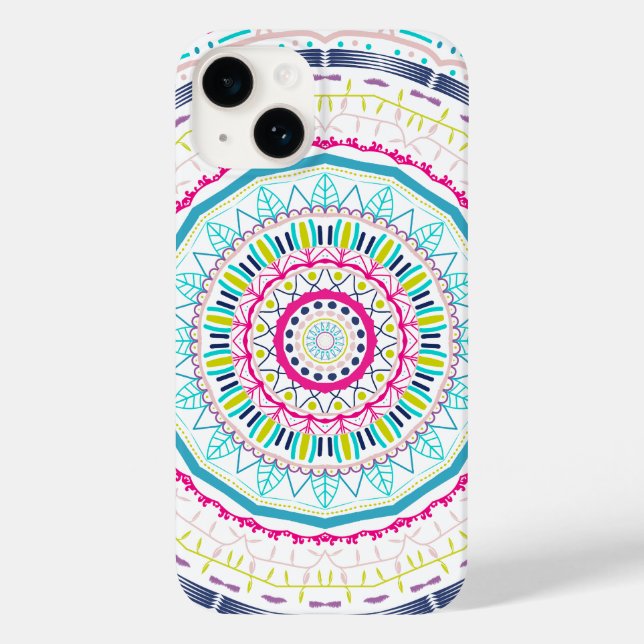 buntes Mandala Case-Mate iPhone 14 Hülle (Rückseite)
