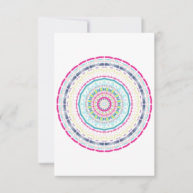 buntes Mandala Dankeskarte (Vorderseite)