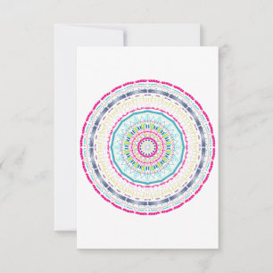 buntes Mandala Dankeskarte
