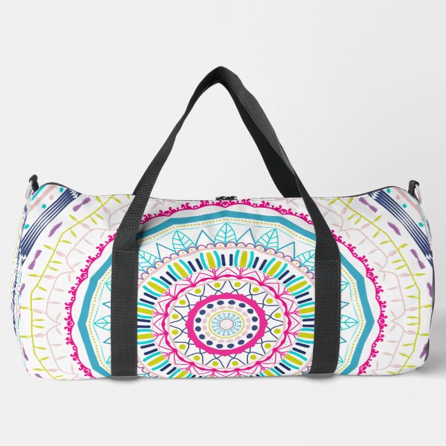 buntes Mandala Duffle Bag (Vorderseite)