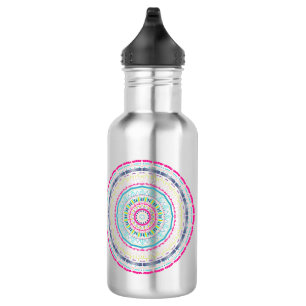 buntes Mandala Edelstahlflasche
