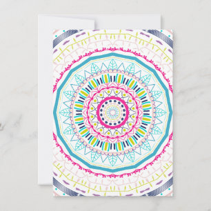 buntes Mandala Einladung