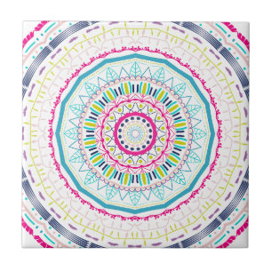 buntes Mandala Fliese
