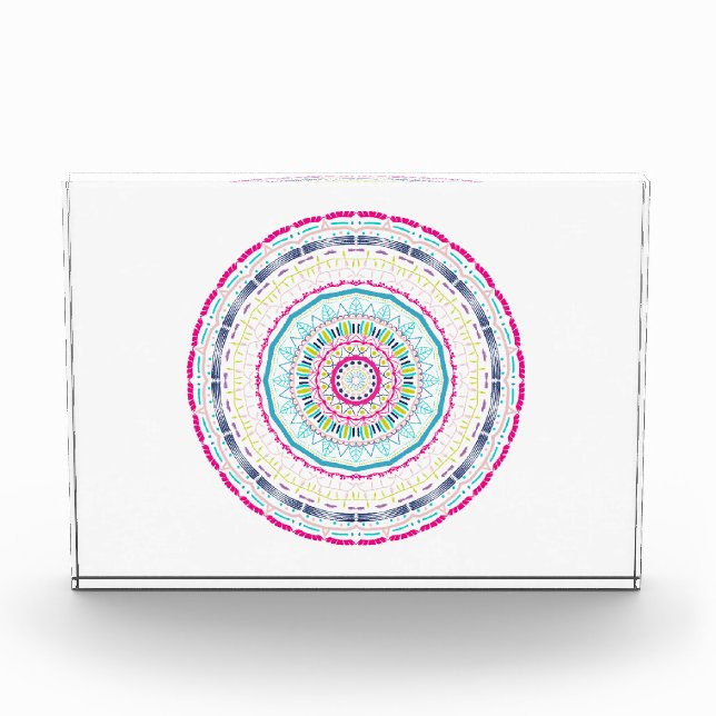 buntes Mandala Fotoblock (Vorderseite)
