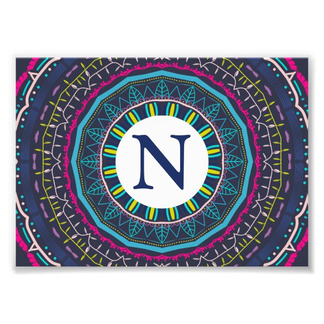 buntes Mandala Fotodruck (Vorne)
