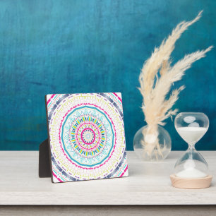 buntes Mandala Fotoplatte