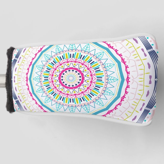 buntes Mandala Golf Headcover (Vorderseite)