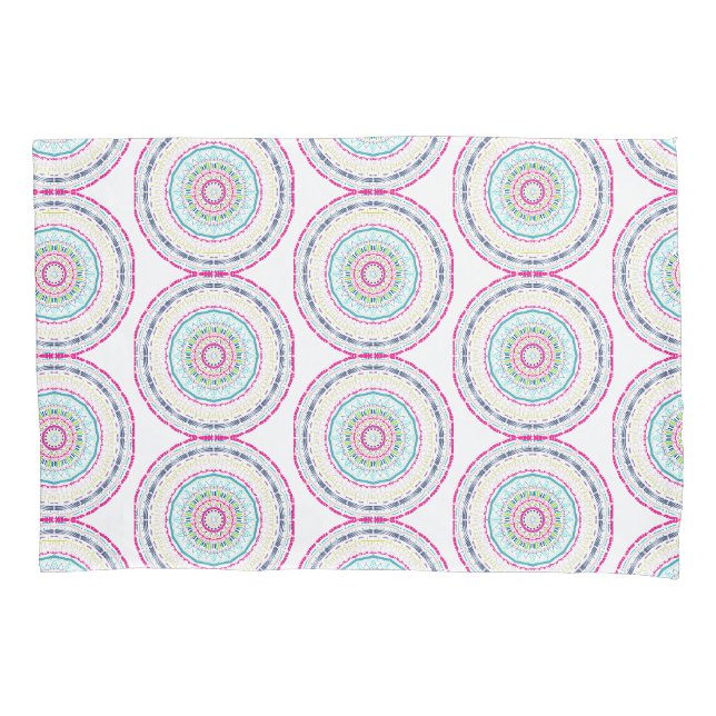 buntes Mandala Kissenbezug (Vorderseite)