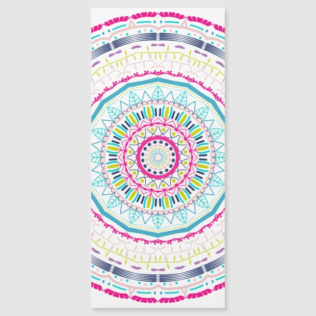 buntes Mandala Magnetkarte (Vorderseite)