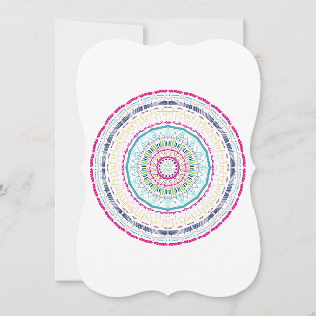 buntes Mandala Mitteilungskarte (Vorderseite)