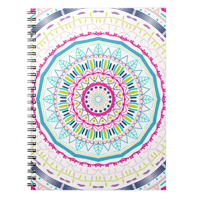 buntes Mandala Notizblock (Vorderseite)