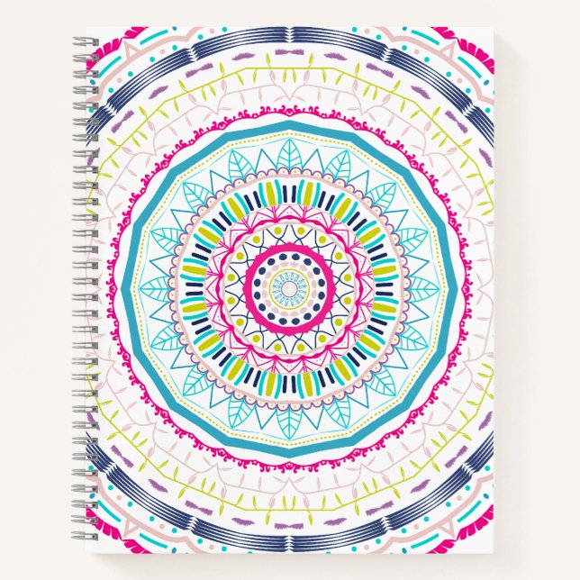 buntes Mandala Notizbuch (Vorderseite)