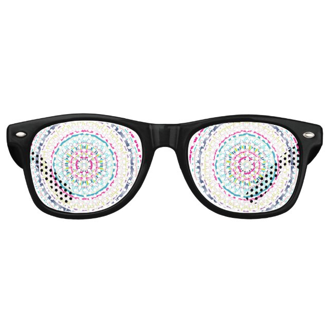 buntes Mandala Partybrille (Vorderseite)