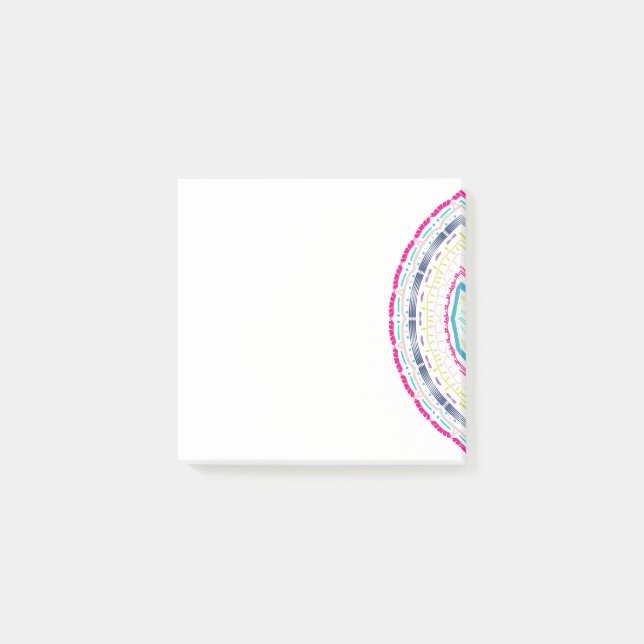 buntes Mandala Post-it Klebezettel (Vorderseite)
