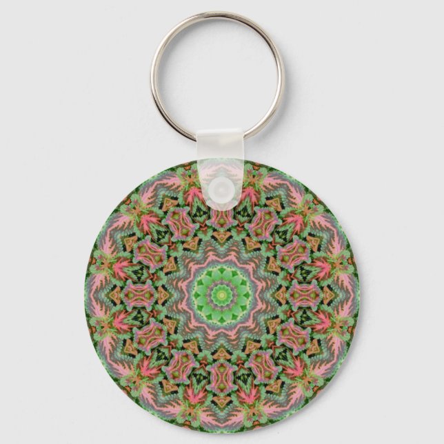 buntes Mandala Schlüsselanhänger (Vorderseite)