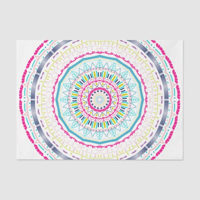 buntes Mandala Seidenpapier (Vorderseite)