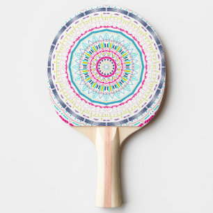 buntes Mandala Tischtennis Schläger