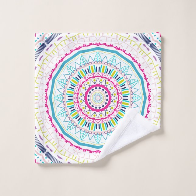 buntes Mandala Waschlappen (Waschlappen)