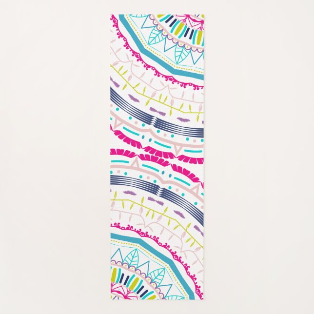 buntes Mandala Yogamatte (Vorderseite)