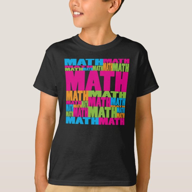 Buntes Mathe T-Shirt (Vorderseite)