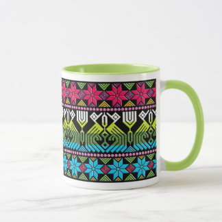 Buntes Mayamuster Tasse