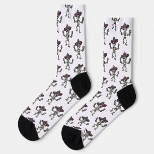 Buntes mexikanisches Skelett Socken