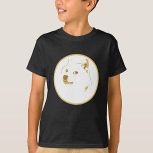 Buntes, minimales Dogegesicht T-Shirt