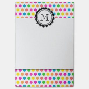 Buntes modernes Tupfen-Spaß-Muster Post-it Klebezettel