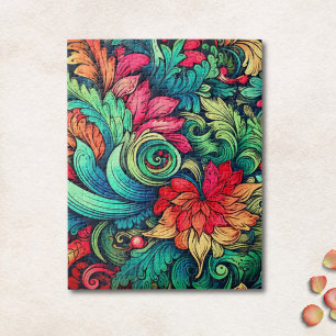 Buntes modernes vintage Blumenmuster