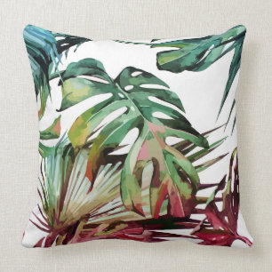 Buntes monstera Blätter Kissen