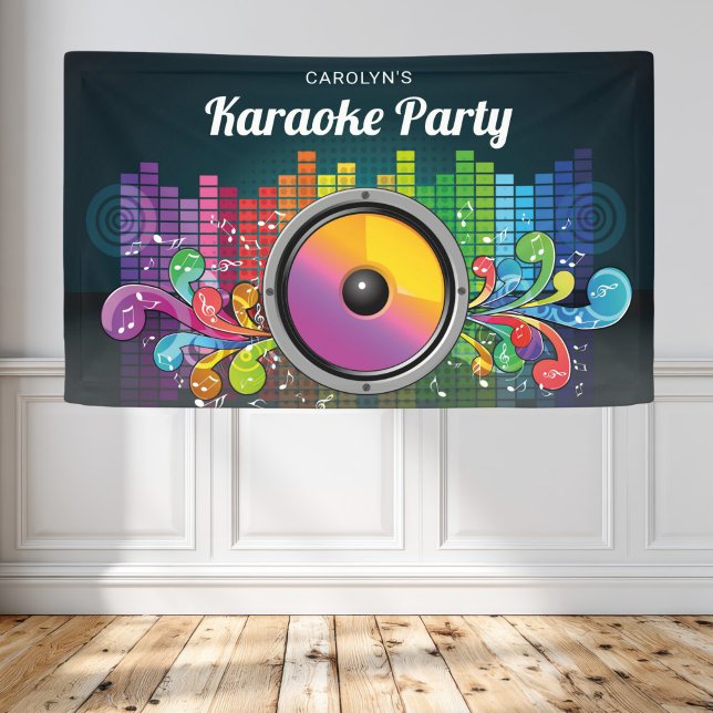 Buntes Musik-Karaoke-Geburtstags-Party Banner (Von Creator hochgeladen)