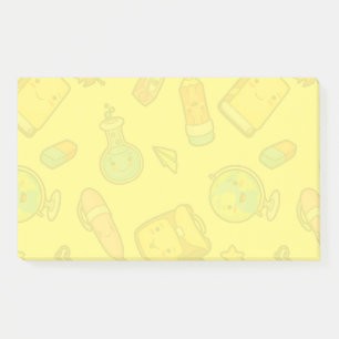 Buntes Muster für Schulmaterialien Post-it Klebezettel