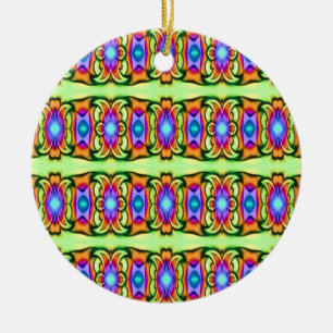 buntes Muster Keramik Ornament