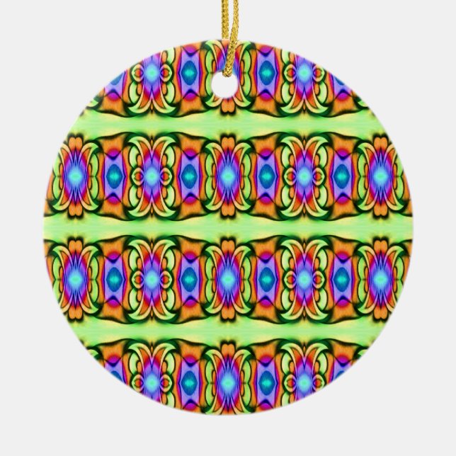 buntes Muster Keramik Ornament (Vorne)