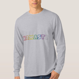 Buntes Namaste Gruß-Typografie-Shirt T-Shirt
