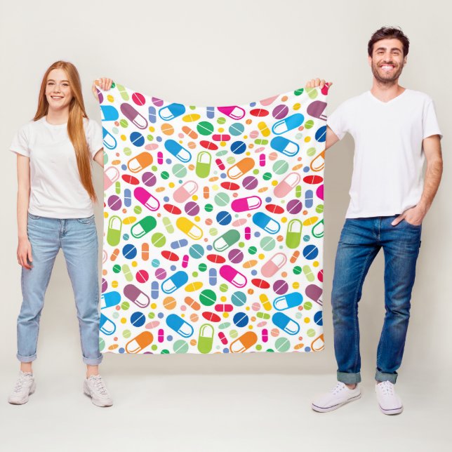 Buntes Neondrogen-Muster Fleecedecke (Beispiel)