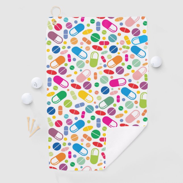Buntes Neondrogen-Muster Golfhandtuch (Insitu)