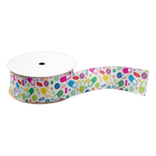 Buntes Neondrogen-Muster Ripsband