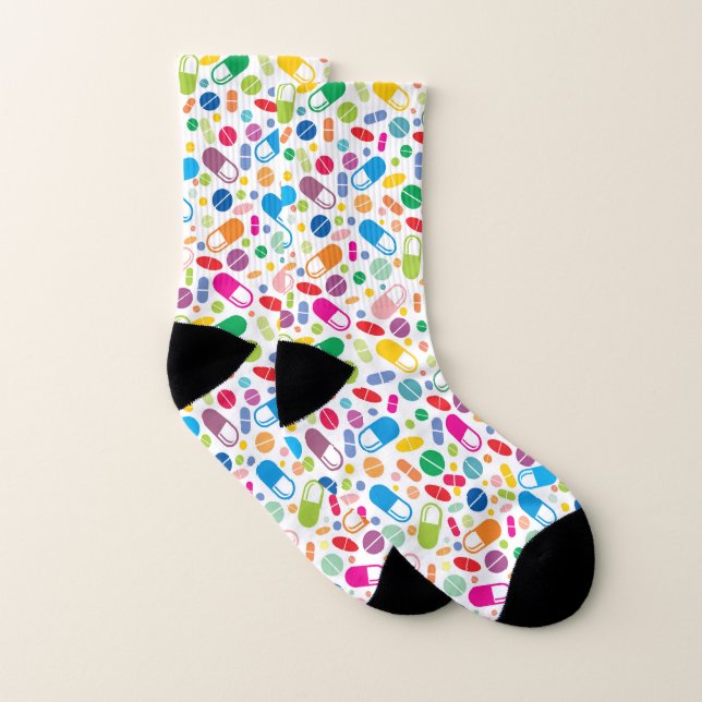 Buntes Neondrogen-Muster Socken (Paar)