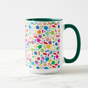 Buntes Neondrogen-Muster Tasse