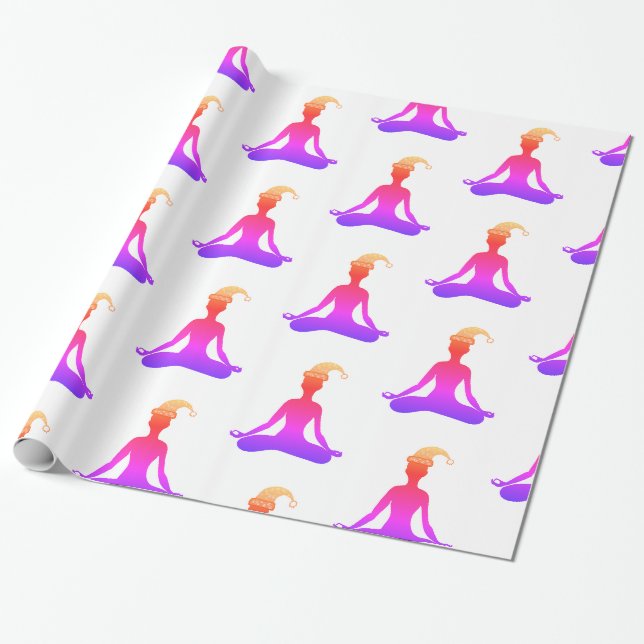 Buntes neues Jahr-Yoga-glattes Packpapier (Ungerollt)