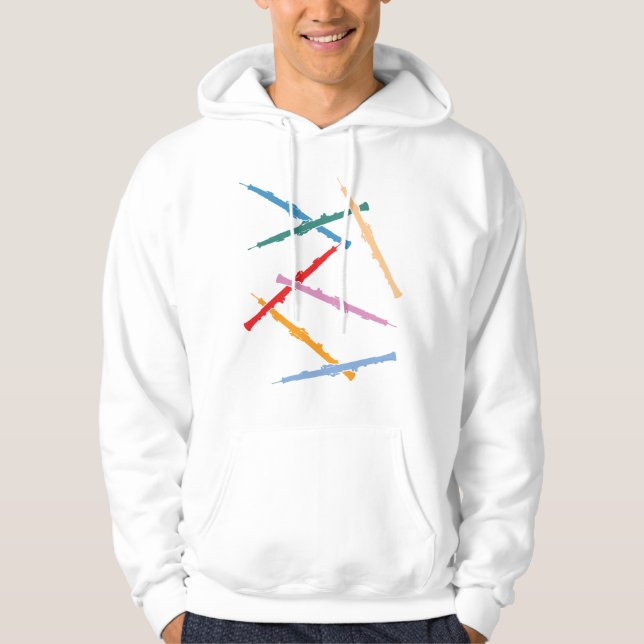 Buntes Oboes Hoodie (Vorderseite)
