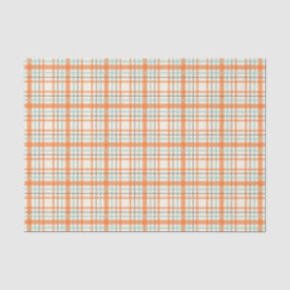 Buntes orange kariertes Seidenpapier