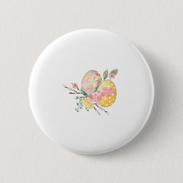 Buntes Osterei-Knopf Button (Vorderseite)