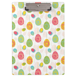 Buntes Osterei-Muster Klemmbrett