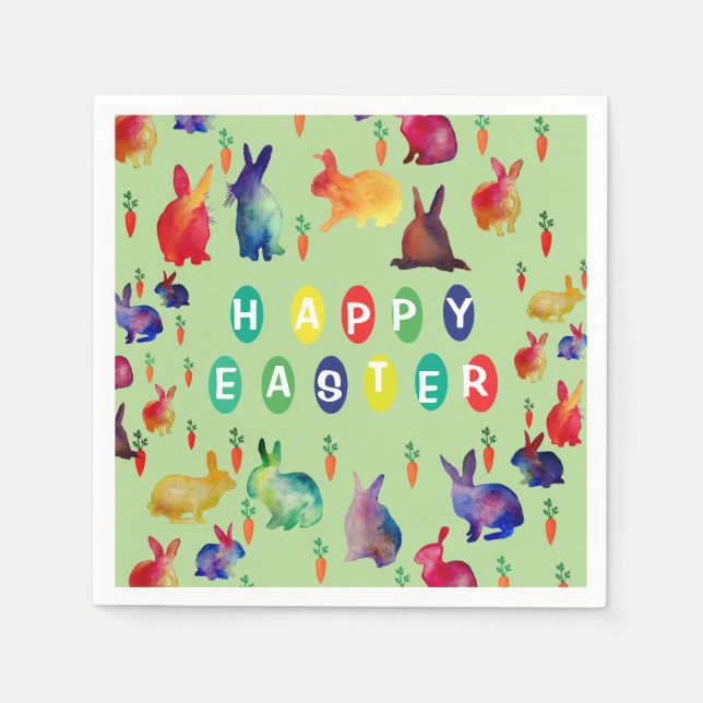 Buntes Osterpapier Napkins Serviette (Vorderseite)