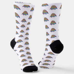Buntes Pangolin-Tier Kunst Socken