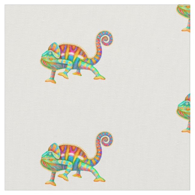 Buntes Panther-Chamäleon-Baumwollgewebe Stoff (Nahaufnahme)