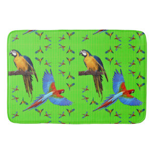 Buntes Papageien-Scharlachrot Blauund GoldMacaw Badematte