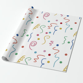 Buntes Party-Konfetti-Muster Geschenkpapier